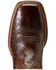 Image #4 - Ariat Men's Badlands Exotic Ostrich Western Boots - Broad Square Toe, Brown, hi-res