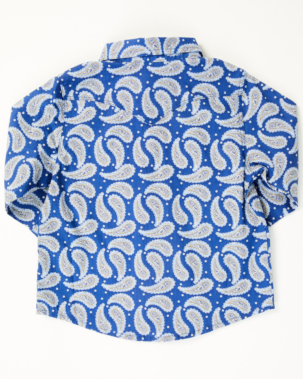 Image #3 - Wrangler Toddler Boys' Paisley Print Long Sleeve Snap Western Shirt, Blue, hi-res