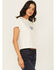 Image #3 - Idyllwind Women's Rhinestone Rose Short Sleeve Cropped Graphic Tee, Ivory, hi-res