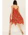 Image #4 - Molly Bracken Women's Floral Print Hanky Dress, Red, hi-res