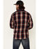 Image #4 - Flag & Anthem Men's Ruston Stretch Plaid Long Sleeve Western Flannel Shirt , Navy, hi-res