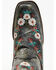 Image #7 - Corral Women's Floral Blacklight Western Boots - Square Toe, Black, hi-res