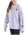 Image #1 - Carhartt Girls' Logo Graphic Sweatshirt, Purple, hi-res