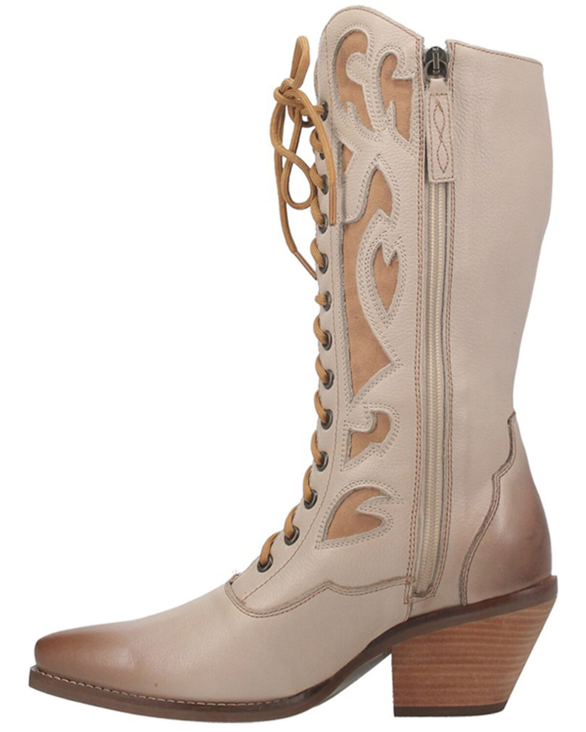 Image #3 - Dingo Women's San Miguel Lace-Up Western Boot - Snip Toe, Sand, hi-res