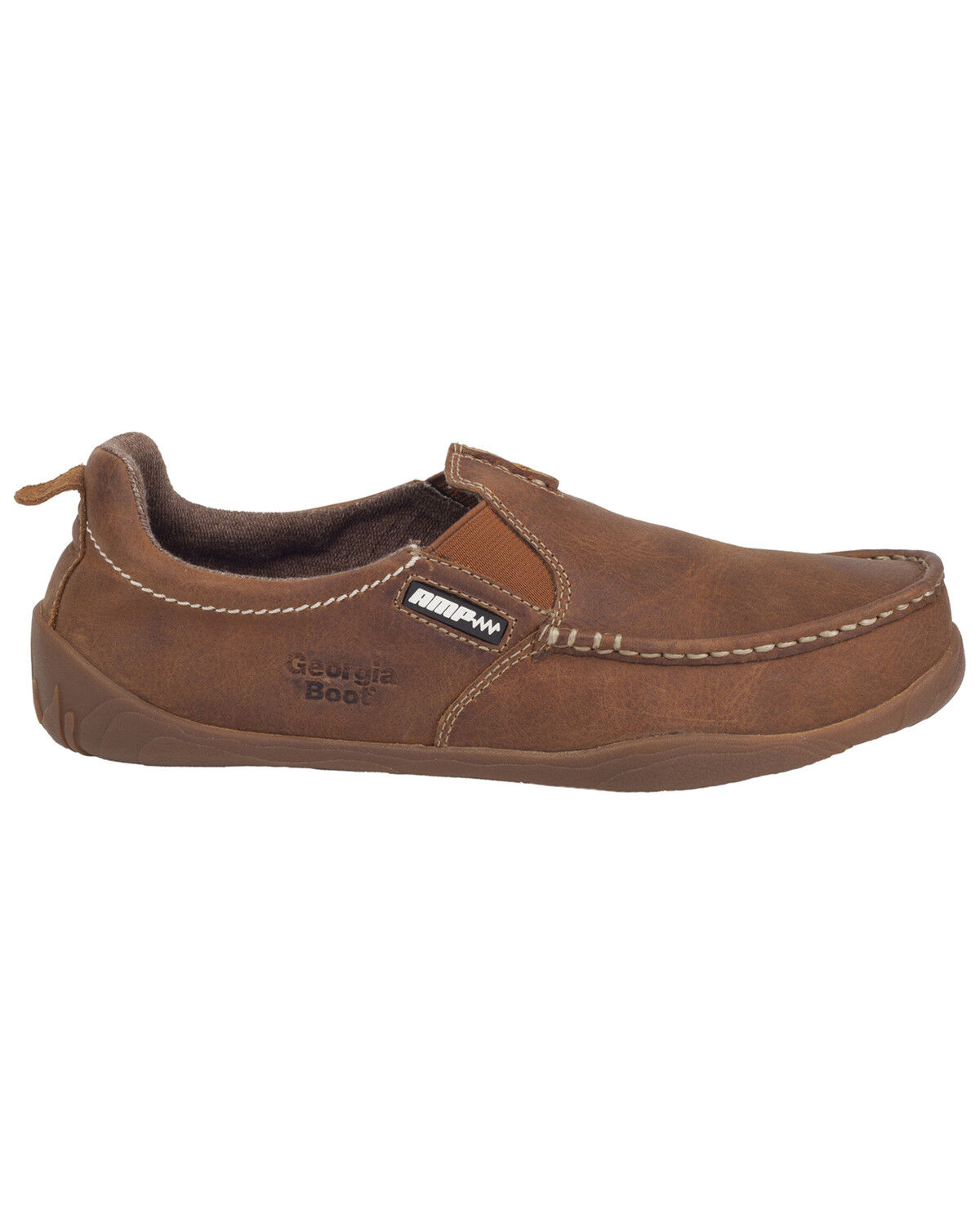 Image #2 - Georgia Boot Men's Cedar Falls Slip-On Shoes - Moc Toe, Tan, hi-res