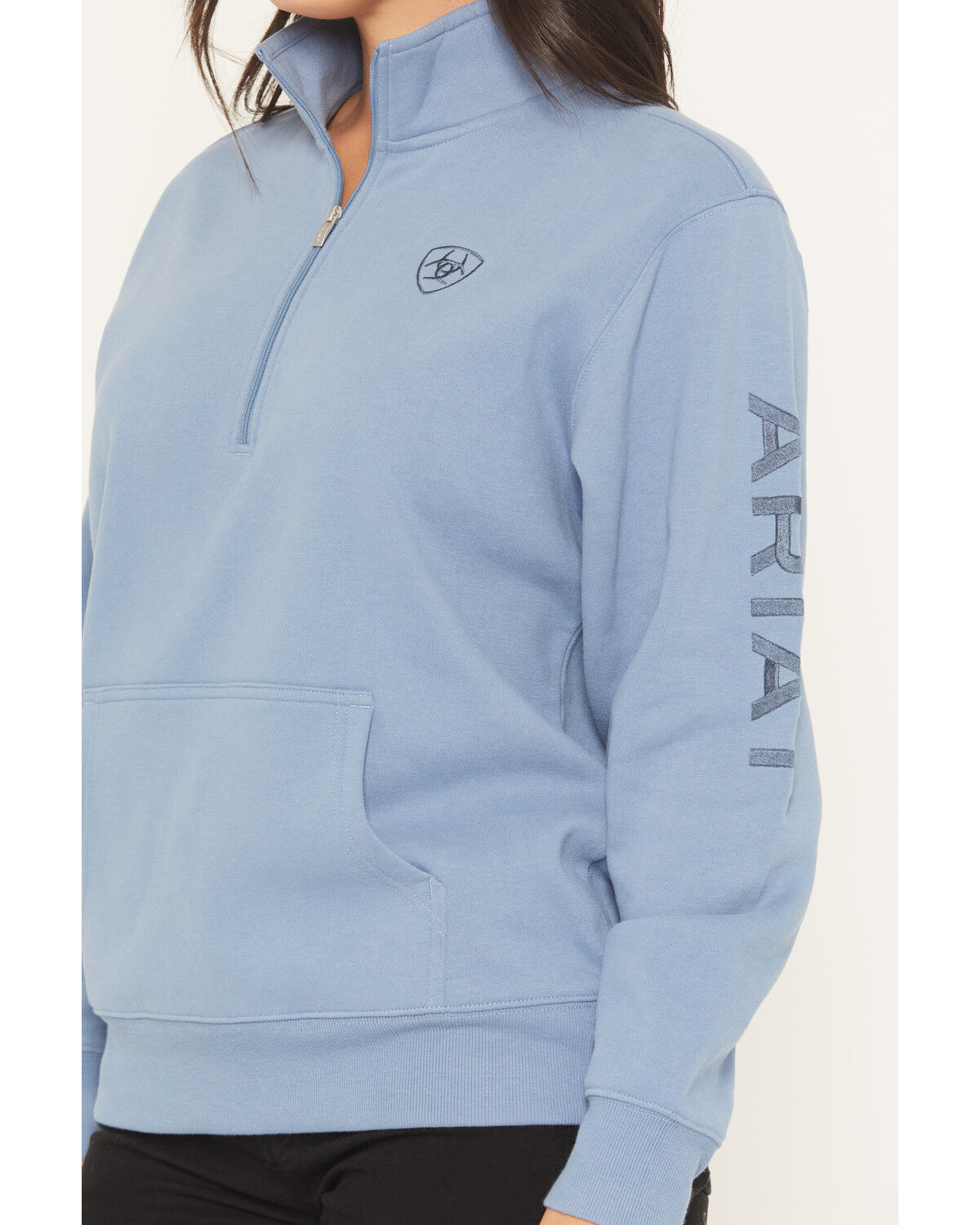 Image #3 - Ariat Women's Boot Barn Exclusive Coronet Half Zip Pullover, Blue, hi-res