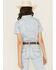 Image #4 - Wrangler Retro Women's Boot Barn Exclusive Paisley Print Short Sleeve Pearl Snap Western Shirt, Blue, hi-res