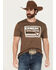 Image #1 - Cinch Men's Cattle Company Logo Short Sleeve Graphic T-Shirt, Brown, hi-res