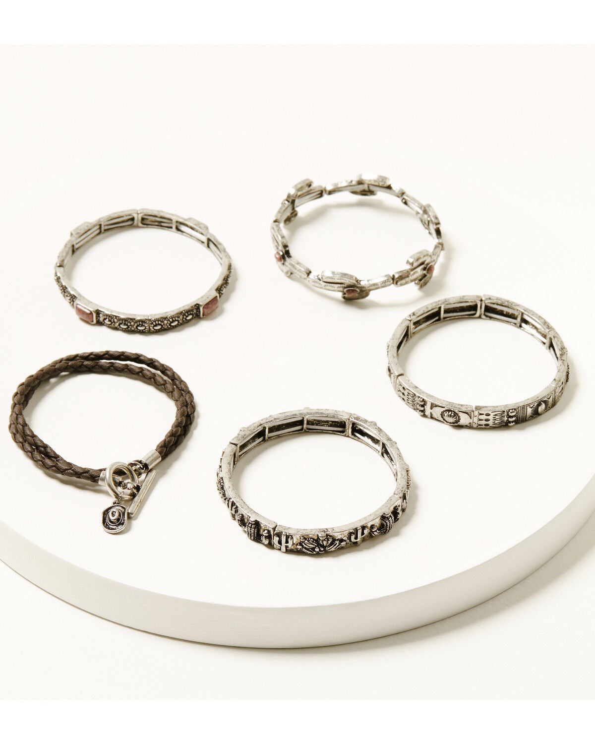 Image #1 - Shyanne Women's Strawberry Skies Bracelet Set - 5 Piece, Silver, hi-res