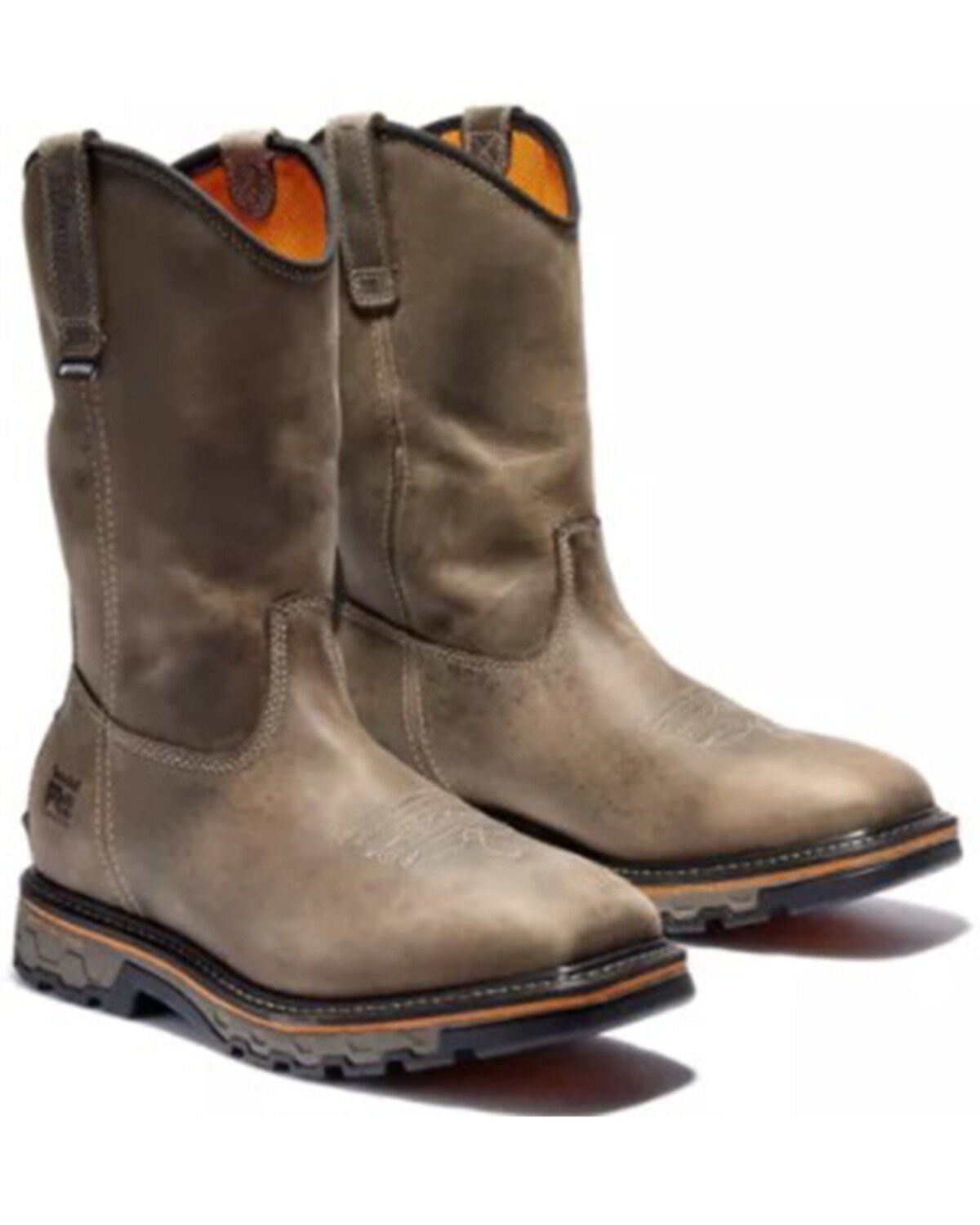 Timberland PRO Men's True Grit Pull On Waterproof Work Boots - Square Toe, Brown, hi-res