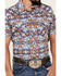 Image #3 - Rock & Roll Demin Men's Southwestern Print Short Sleeve Pearl Snap Stretch Western Shirt, Grey, hi-res