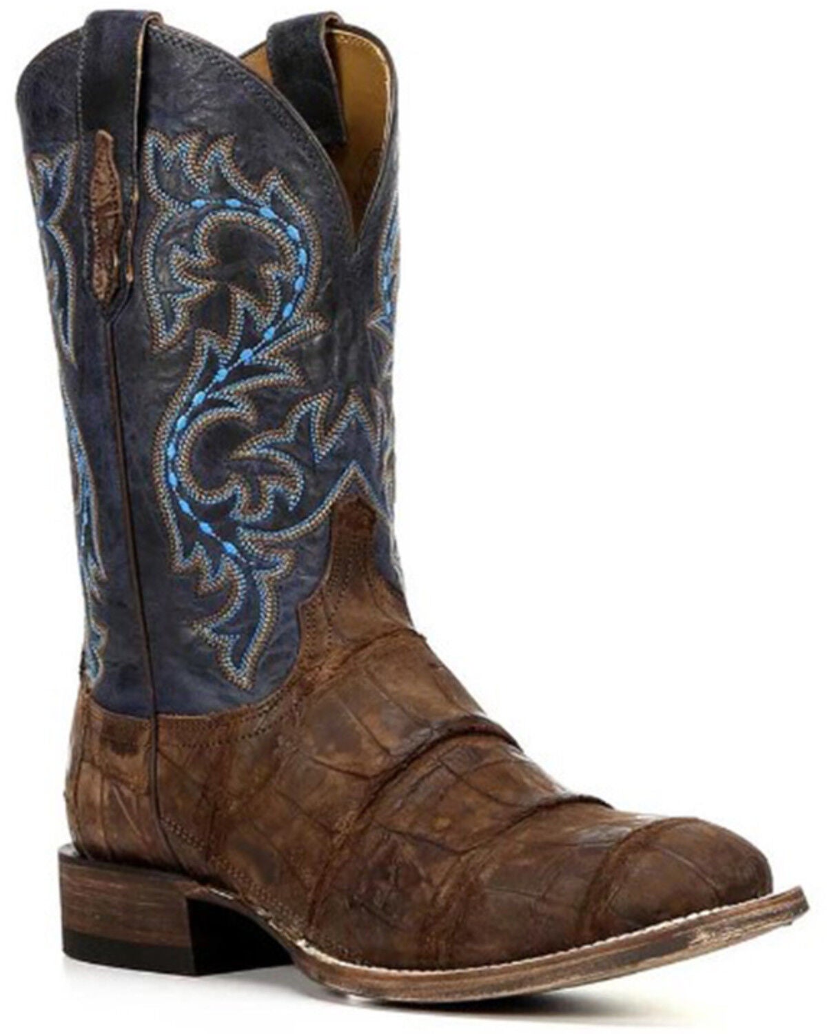 Lucchese Men's Handmade Malcolm Alligator Western Boots - Square Toe, Tan, hi-res