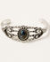 Shyanne Women's Claire Concho Agate Stone Cuff, Silver, hi-res