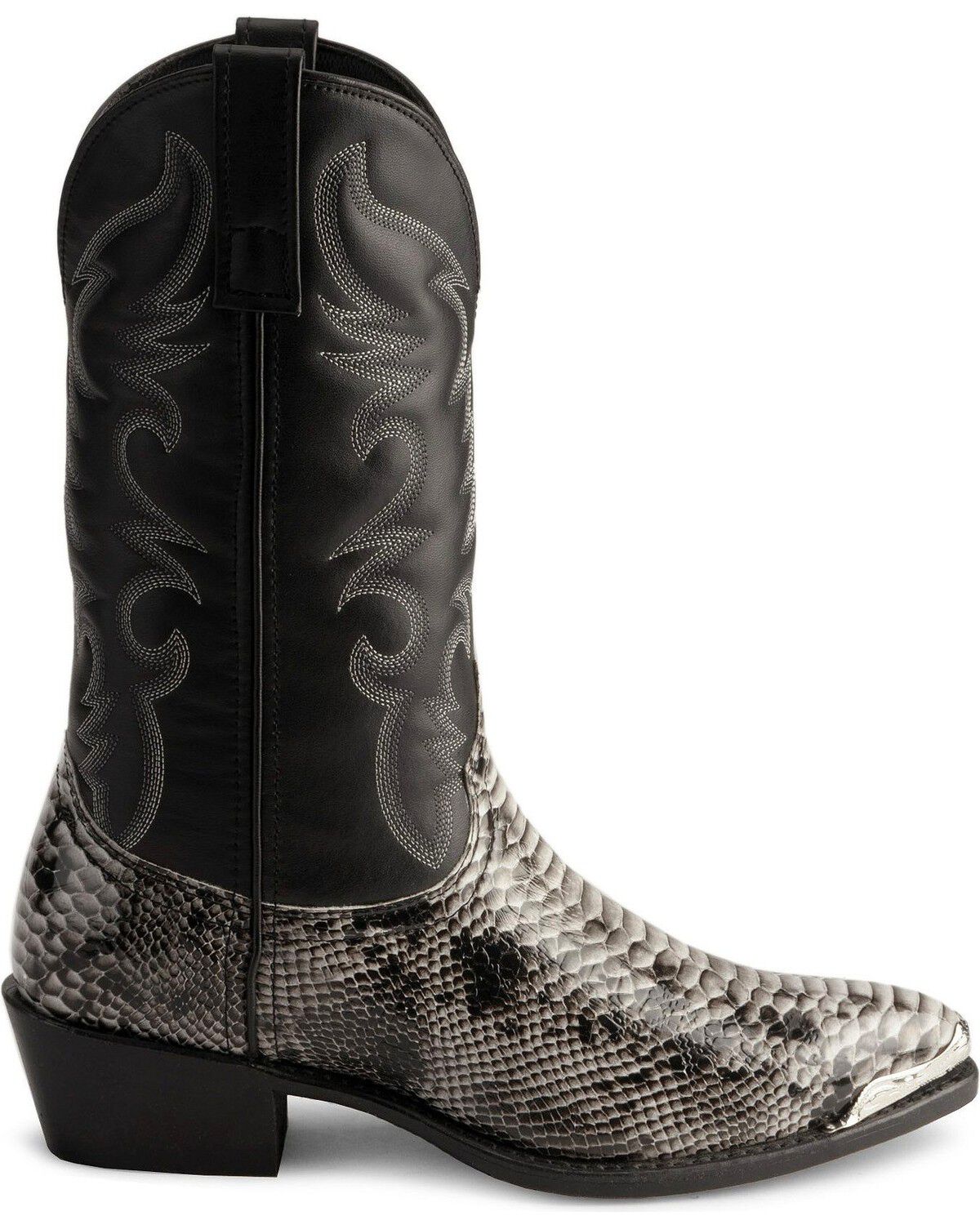 Image #2 - Laredo Men's Monty Snake Print Western Boots - Round Toe, Natural, hi-res