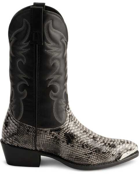 Image #2 - Laredo Men's Snake Print Western Boots - Pointed Toe, Natural, hi-res