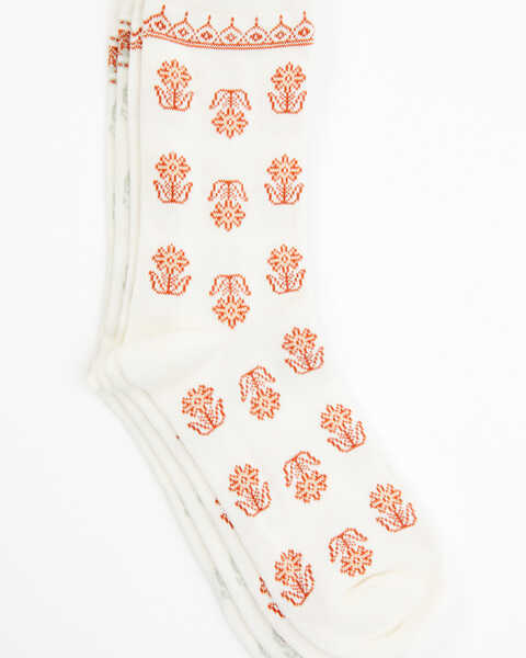 Image #2 - Shyanne Women's Floral Crew Socks - 2-Pack, Multi, hi-res