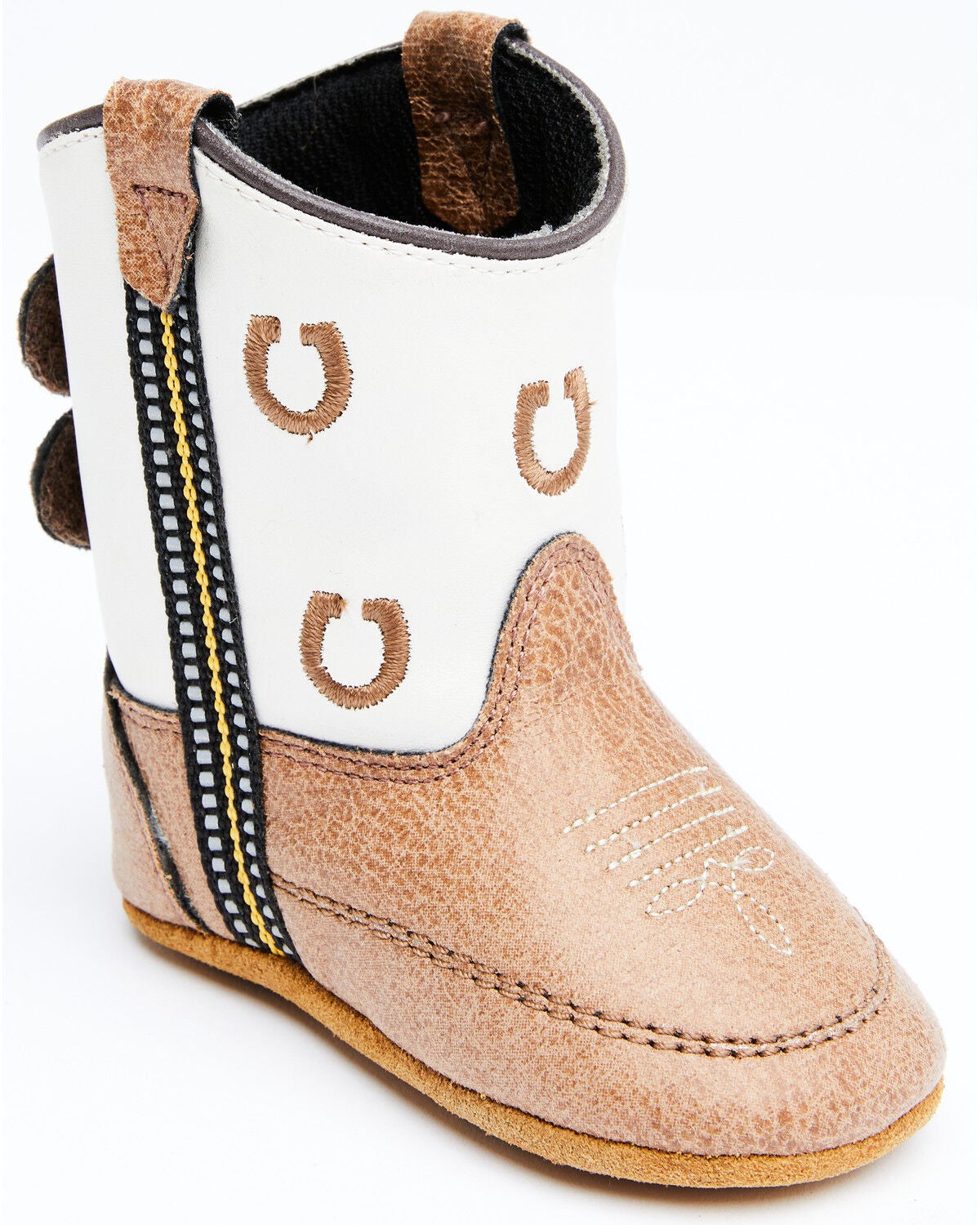 Boot Barn Infant Boys' Luke Little Horseshoe Western Boots, Brown, hi-res