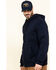 Image #3 - Hawx Men's FR Zip Up Fleece Hooded Work Hoodie, Navy, hi-res