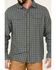 Image #3 - Brothers and Sons Men's Small Check Plaid Long Sleeve Button-Down Western Shirt, Indigo, hi-res