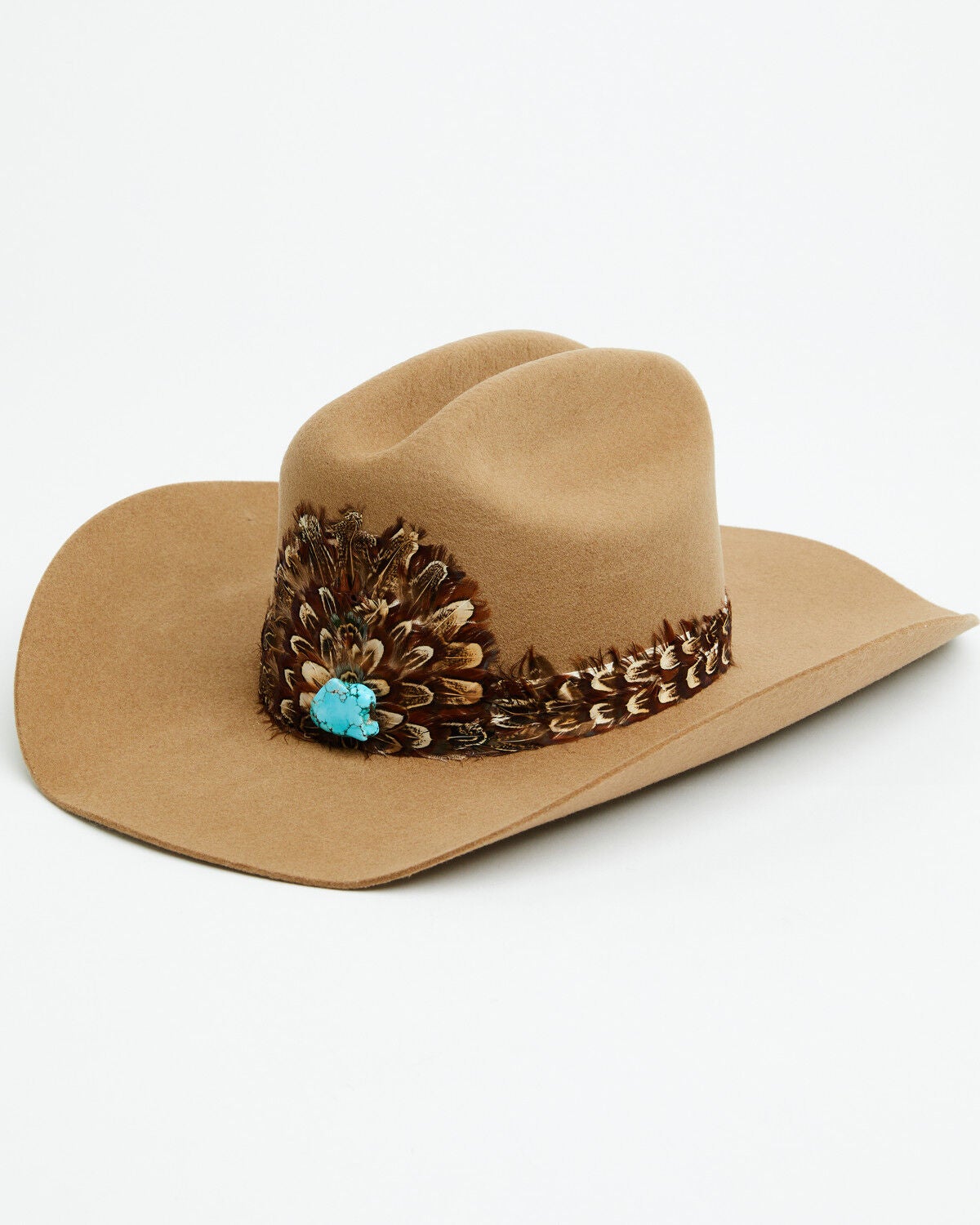 Idyllwind Women's Gladstone Feather Wool Cowboy Hat, Taupe, hi-res