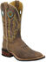 Tony Lama Suntan Century Americana Cowboy Boots - Square Toe , Suntan, hi-res