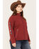 Ariat Women's Serape Print New Team Softshell Jacket - Plus, Red, hi-res