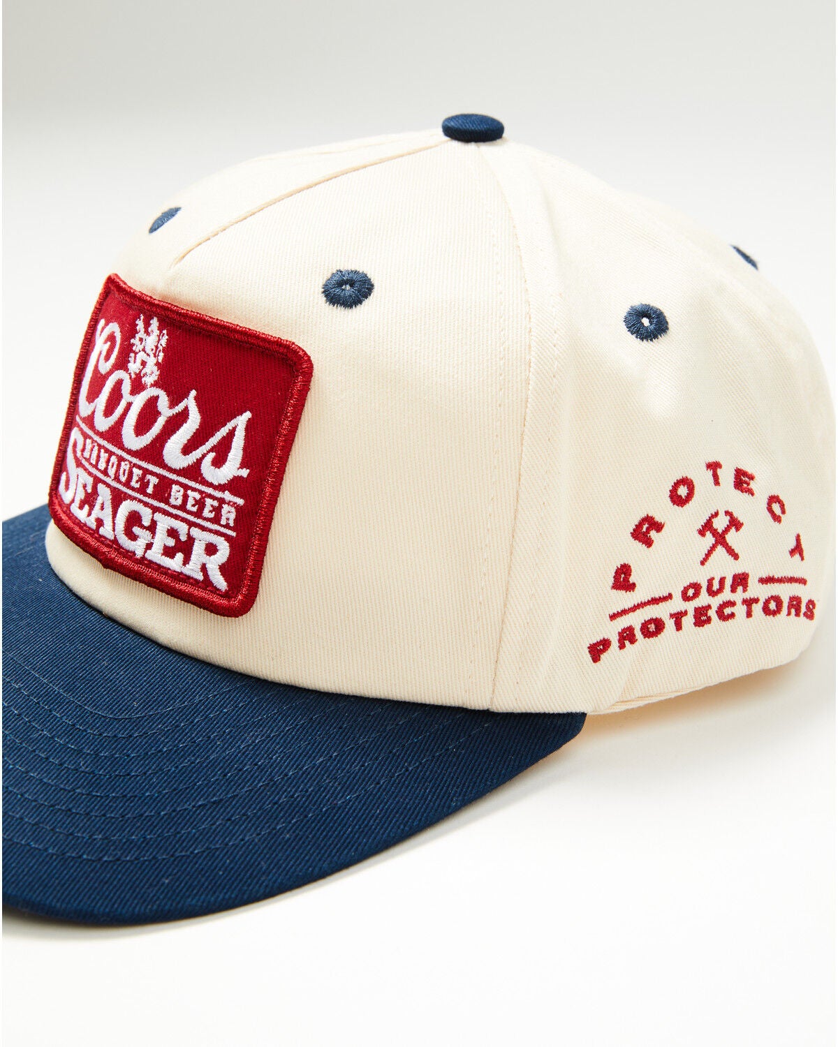 Image #3 - Seager X Coors Banquet Men's Protect Our Protectors Ball Cap, Cream/blue, hi-res
