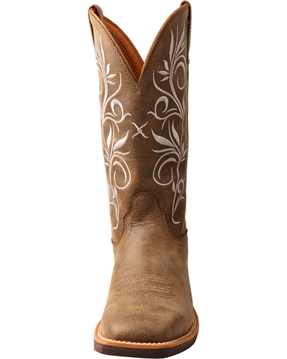 Image #4 - Twisted X Women's Top Hand Performance Boots - Broad Square Toe, Brown, hi-res