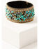 Image #1 - Prime Time Jewelry Women's Gold Chain Rhinestone Turquoise Beaded Cuff Bracelet, Turquoise, hi-res