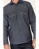 Cody James Men's FR Denim Long Sleeve Work Shirt , Indigo, hi-res