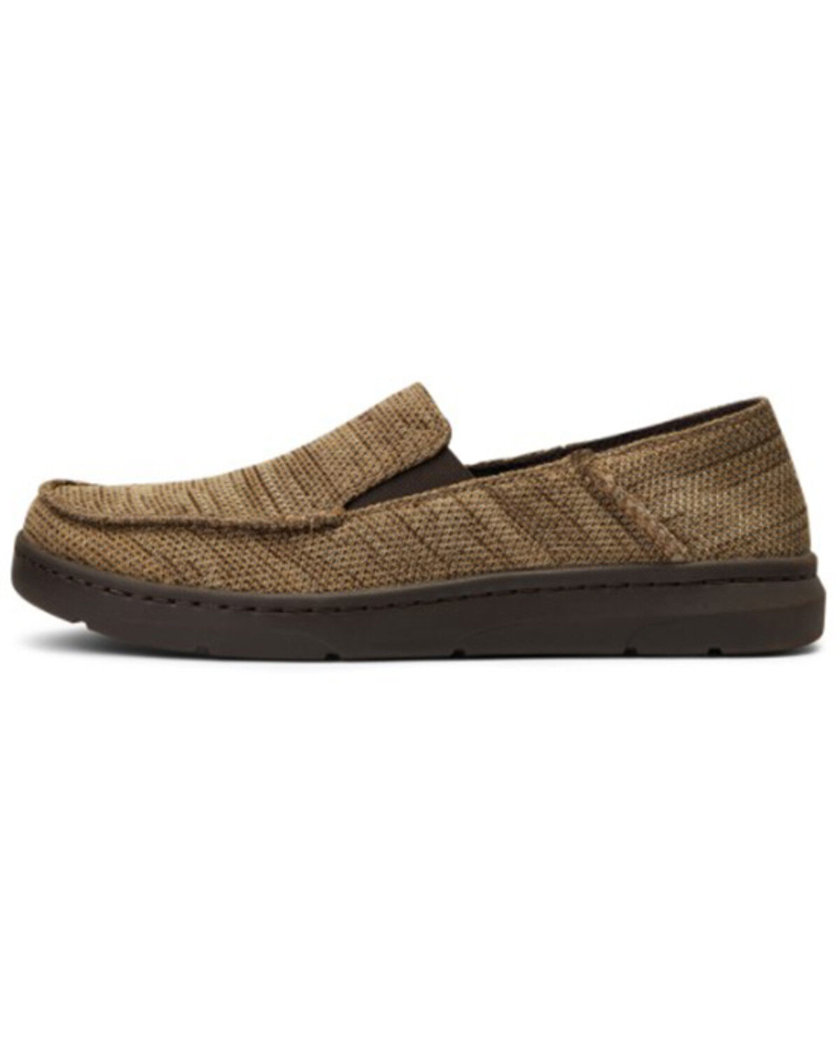 Image #2 - Ariat Men's Heather Tan Hilo 360 Canvas Slip-On Casual Shoe - Moc Toe, Brown, hi-res