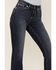 Shyanne Women's Dark Wash Mid Rise Embroidered Bootcut Jeans, Dark Wash, hi-res