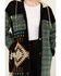 Image #3 - Miss Me Women's Southwestern Print Block Hooded Coat , Black, hi-res