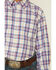 Image #3 - Ariat Boys' Boston Plaid Print Long Sleeve Button Down Western Shirt , White, hi-res
