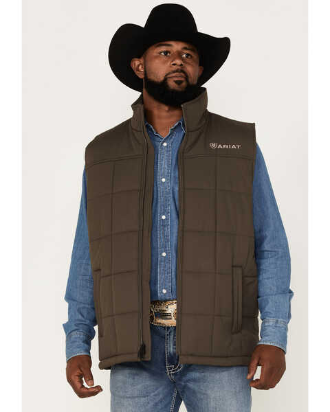Image #1 - Ariat Men's Crius Insulated Vest, Brown, hi-res