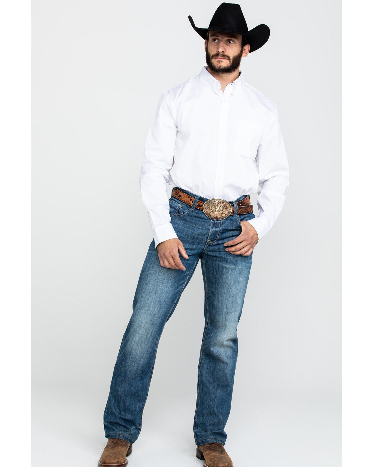 Cody James Core Men's White Solid Long 