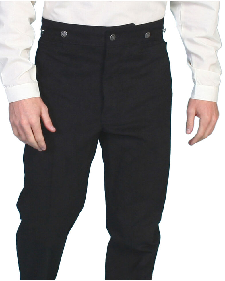 Wahmaker by Scully Cotton Frontier Pants, Black, hi-res