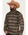 Image #2 - Ariat Men's Caldwell Striped 1/4 Zip Pullover, Brown, hi-res
