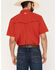Image #4 - RANK 45&reg; Men's Ridge Solid Rodeo Tech 2.0 Short Sleeve Pearl Snap Western Shirt, Red, hi-res