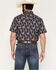 Image #4 - Cody James Men's Easy Livin' Paisley Print Short Sleeve Snap Western Shirt - Tall, Navy, hi-res