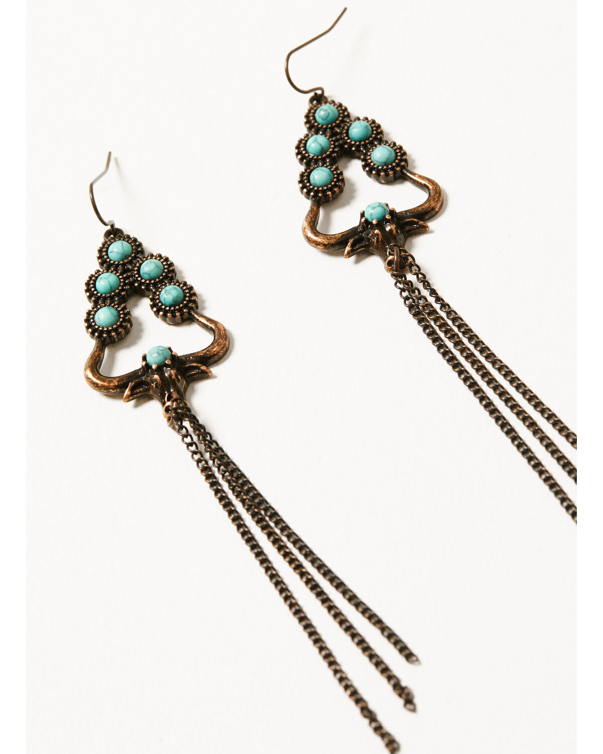 Image #2 - Shyanne Women's Mystic Skies Longhorn Tassel Necklace & Earrings Set - 2-Piece, Rust Copper, hi-res