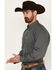 Image #2 - Resistol Men's Troy Geo Print Long Sleeve Button-Down Western Shirt, Navy, hi-res