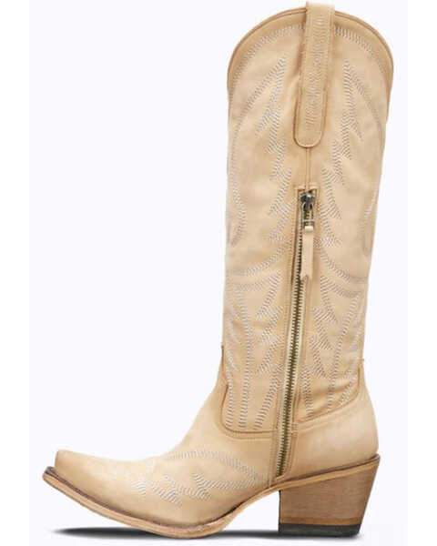 Image #3 - Junk Gypsy By Lane Women's Nighthawk Zipper Western Boots - Snip Toe , Ivory, hi-res
