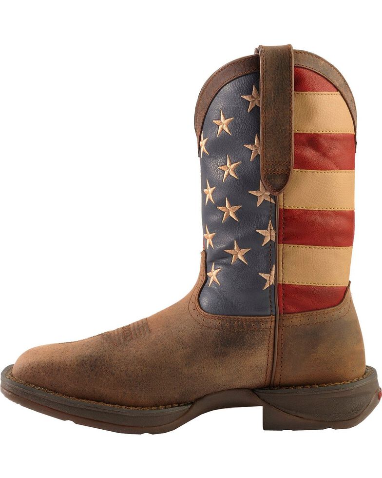 Durango Rebel Men's American Flag Cowboy Boots - Steel Toe | Sheplers