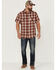 Image #2 - Brothers and Sons Men's Large Plaid Short Sleeve Button Down Western Shirt, Red, hi-res