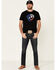 Rock & Roll Denim Men's Texas Flag Logo Graphic T-Shirt , Black, hi-res