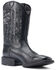 Image #1 - Ariat Men's Sport My Country VentTEK Western Performance Boots - Broad Square Toe, Black, hi-res