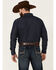 Blue Ranchwear Men's Heavyweight Dark Wash Denim Snap Western Shirt , Dark Blue, hi-res