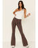 Rock & Roll Denim Women's Striped Bargain Bell Bottoms, Multi, hi-res