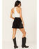Image #3 - Idyllwind Women's Burbank Embroidered And Studded Stretch Denim Skirt, Black, hi-res